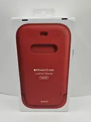 Apple iPhone 12 Mini Leather Sleeve Case with MagSafe Saddle Red