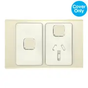 Clipsal Iconic Styl Single Powerpoint with Extra Switch Skin Crowne