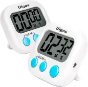2 Pack Digital Kitchen Timer Big Digits Loud Alarm Magnetic Backing for Cooking