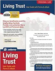Adams Living Trust Kit, Forms and Instructions, Includes CD (K305), White