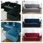 1-4 Seater Solid Slipcover Stretch Sofa Cover Couch Lounge Recliner Protector AU