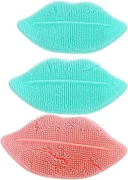 BAZEITFLOW 3pcs Silicone Facial Cleansing Brush Deep Clean Face Scrubber Brush Gentle Exfoliator for Sensitive Skin Random