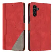 Clasp Case with Flip Wallet Stand Function Cover for Samsung A25 - Red