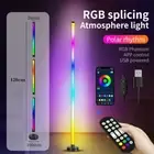 RGB Colour Changing LED Corner Floor Lamp Modern Atmosphere Night Light +Remote