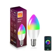 LIXINCORDA E14 Smart Bulb Tuya Wifi Candle Lamp APP Remote Control LED Bulb WiFi 2.4GHz Supports Alexa Google Assistant