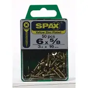 Spax Multi-Material Screw Phillips/Square Assorted No. 6 5/8 in. L Zinc White