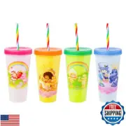 Silver Buffalo Care Bears and Strawberry Shortcake Pairs Scene Set 24oz 4 pac