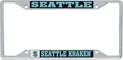 Seattle Kraken Team NHL National Hockey League Metal License Plate Frame for Front or Back of Car Officially Licensed (Traditional)