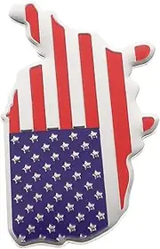 CHICAMPERA Stylish Metal American Flag Sticker Durable Aluminum Car Body Decal for Easy Application SUV Truck Exterior Decor for Car Enthusiasts