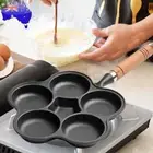 5-Cup Cast Iron Egg Frying Pan Non Stick Crepe Pan Omelette Pans Fried Egg Pan