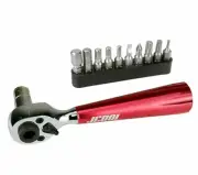 JCOOL Power Steer Bike Repair Tool 1/4" x Bit Wrench Kit With LED