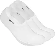 [Cloud] Ankle No Show Socks, Non Slip, Loafer Sneaker Flats, Boat Shoe Invisible Low Cut Cotton, Blue, extrasmall, 3 Pack