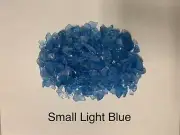 Light Blue Fire Glass, Small, Fire Pits, Gas Fireplace, Landscape