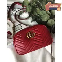 在飛比找蝦皮購物優惠-GUCCI Marmont GG small 24cm 紅色