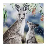 Australian Country Kangaroo Tile Trivet Hot Pot Holder