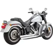VH Big Shots Staggered Exhaust Muffler System Chrome Harley Softail CVO 10-15