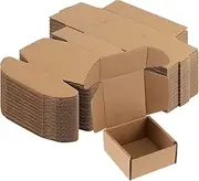 JEUIHAU 100 Pack 10 x 10 x 5cm Packing Boxes, Small Parcel Postal Boxes, Corrugated Cardboard Shipping Boxes, Cardboard Boxes for Moving, Packing, Mailing, Shipping (Brown)