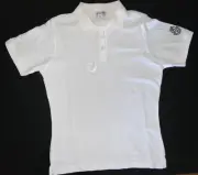 La Mode Ladies Golf White Polo Shirt 100% Combed Pique Cotton Logo Size XS