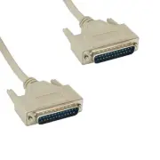 Lot 10 DB25 25 Pin Serial Printer Cable Cord 28 AWG Male M/M RS232 Port PC Modem