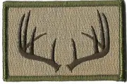 VELCRO® BRAND Fastener Morale HOOK PATCH Hunting Wildlife Antler Multitan 3x2"