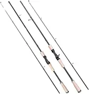 LLEIIshen Carbon Fiber Lure Fishing Rod with High Sensitivity for Trout and Bass Fishing - 2 Sections 1.8m 1.65m Spinning Casting Pole/1431