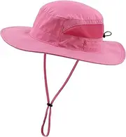 [Connectyle] Womens Summer Mesh Boonie Sun Hat Wide Brim UV Protection Fishing Hat