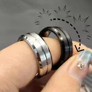 EDC Fidget Sliders Fashion Accessory Ratchet Ring Stress Relief for Adults Metal