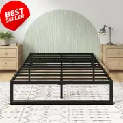 Zinus Quick Lock Queen Bed Frame 35cm Metal Slats Easy Assembly Underbed Storage