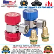 Refrigerant Quick Coupler Manifold Gauge Adapters Hose Fitting For Car AC System