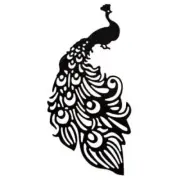 Nini's Things Large Peacock cutting stencil set die Elegant scrapbook Bird Card