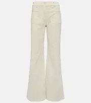 [Nili Lotan] Nili Lotan Florence high-rise corduroy pants AU 14 white