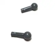 Lego - Lot of 2 - Dark Grey Gray, Bar 2L with Towball