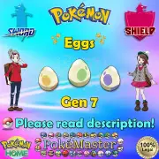 ⚔️Shiny Non-shiny Gen 7 Eggs 6IV️Pokémon Sword Shield (Legal)