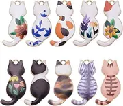 [Spritewelry] Cat Charms for Jewelry making earring charms kandi charms enamel charms Cat for bracelets Pendants for DIY Necklace Party Decoration