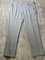 Adidas Golf Pants Mens 38 x 32 Gray Three Stripe Lightweight Tapered GU2677 NEW
