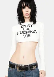 [Edikted] Cest La Vie Sequin Crop Top