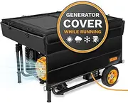 IGAN Generator Tent Running Cover, Ultra Heavy Duty Tarpaulin Enclosure, Portable All-Weather Generator Rain Shelter for Most 3500w-12000w generators, Black-1