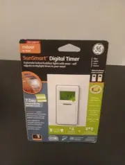 GE SunSmart Digital Timer In-Wall 7 Day Programmable 3-Way Model 15312 NEW