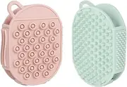 Silicone Body Brush, Exfoliating Brush, 2 Colours, Silicone Scrubber, Double-Sided Body Washer for Deep Cleansing and Massage, for Women, Men, Babies, Sensitive Skin