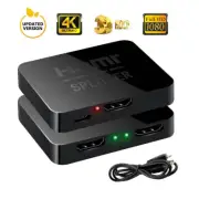 HDMI Splitter Amplifier 1 IN 2 Out Video Duplicator Full HD 3D 4K Foxtel DVD
