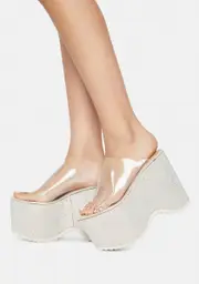 [AZALEA WANG] Higher Glitter Platform Sandals