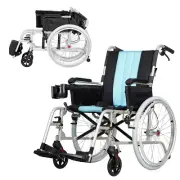 5.8KG Magnesium Ultra Lightweight Wheelchair 20" Wide Seat Wheelchair for Adults
