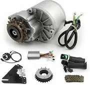 L-faster DIY 250W 350W Cheap Solution Spokes Gear Sprocket PAS Left Side Chain Drive Brushless Motor for E-Bicycle (Key Throttle kit 6, 36V250W)