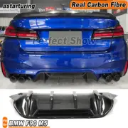 Fit For BMW F90 G30 M5 2018-2020 Real Carbon Rear Bumper Diffuser Spoiler Lip (for: BMW)