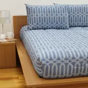 Jason Commercial Linx Printed Quilt Cover Bedding Set Denim