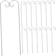 Generic 20pcs Plant Tag Pole Plant Labels Turkey Skewers Short Shepherds Hooks for Outdoor Herb Markers Greeting Cards Holder Meat Skewer Threading Device Poultry Skewers Iron Silver