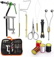 Fly ing Tools Kit with Fly ing Threader Needle Whip Finisher Scissors Fly ing Kits for Flying Fishing Professionals Beginners