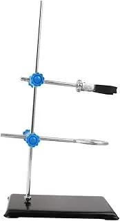 KICHOUSE 1Pc Portable Laboratory Stand Mini Metal Rack for Chemistry Experiments Detachable Space Saving Design Strong Support for Labs Factories