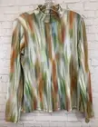 Calia WCG11048P Womens 1/4 Zip Lightweight Long-Sleeve Pullover Multicolor Large