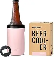 Huski Beer Cooler 2.0 | New | Premium Can and Bottle Stubby Holder | Triple Insulated Marine Grade Stainless Steel | Detachable 3-in-1 Opener | Works as a Tumbler | Gifts for Beer Lovers (Powder Pink)